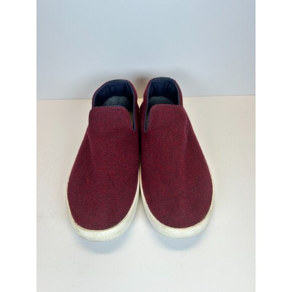 All Birds Men\'s Wool Loungers Size 11 Maroon Casual Slip On Shoes Round Toe EUC main image 6